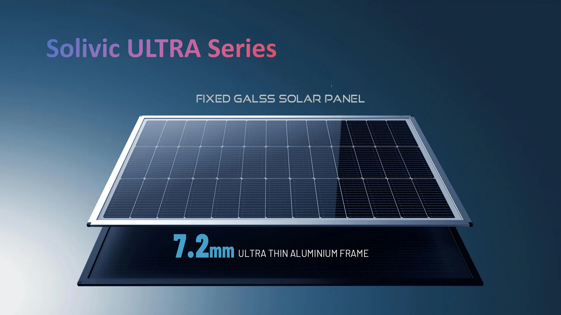 Solivic ULTRA Series Fixed Glass Solar Panel
